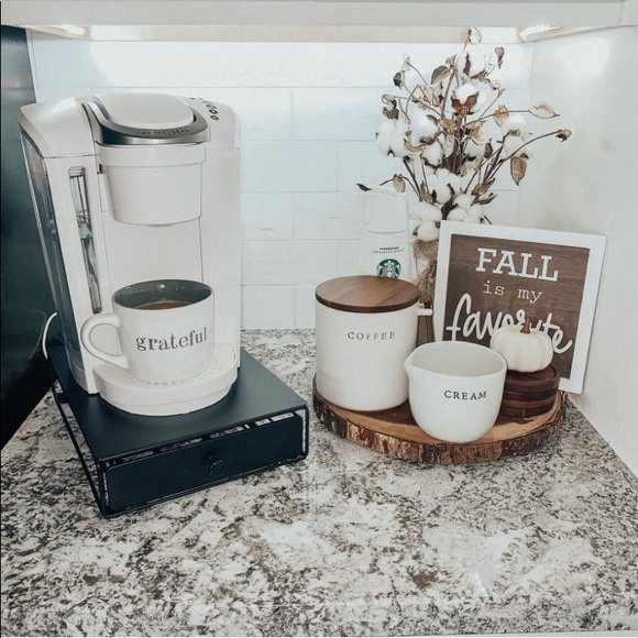 Hearth & Hand Stoneware Coffee Canister with Wood Lid & Scoop - Picture 5 of 6